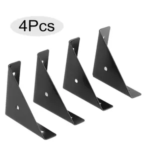 4-Piece Right Triangle Corner Brackets, Fixing Supports for Cabinets and Bed Corners, Reinforcement Hardware for Furniture Repair