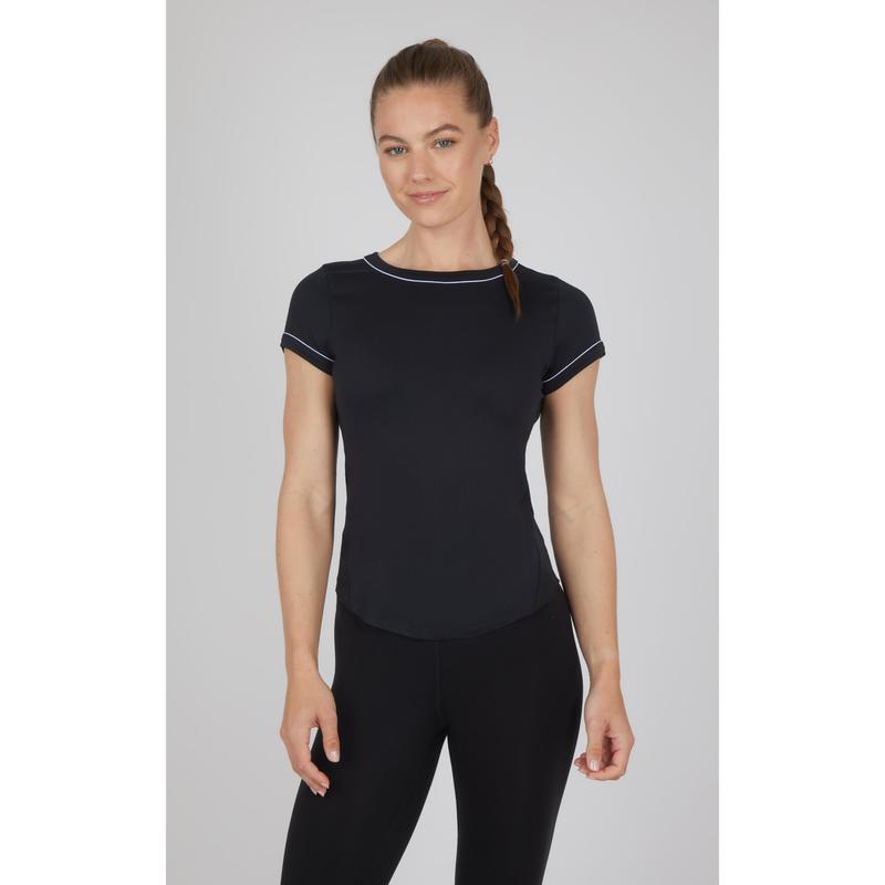 2 PK Super Soft Synergy High Crew Neck Short Sleeve Top and Crew Neck Top