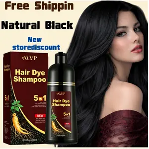 ALVP 2026 New Hair Trends EMOKODA Wine Red 5-in-1Hair Dye Shampoo | 100% Gray Coverage | Nourishing &Long Lasting Instant Herbal Ginseng color temporaryhairdye curly Dark Brown Haircare Hair Coloring Wax