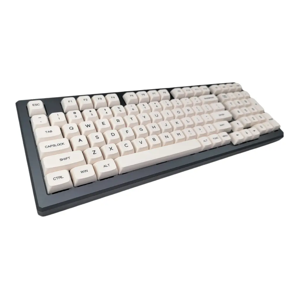 Black on White (BOW) PBT XDA Keycap Set (137 pc)