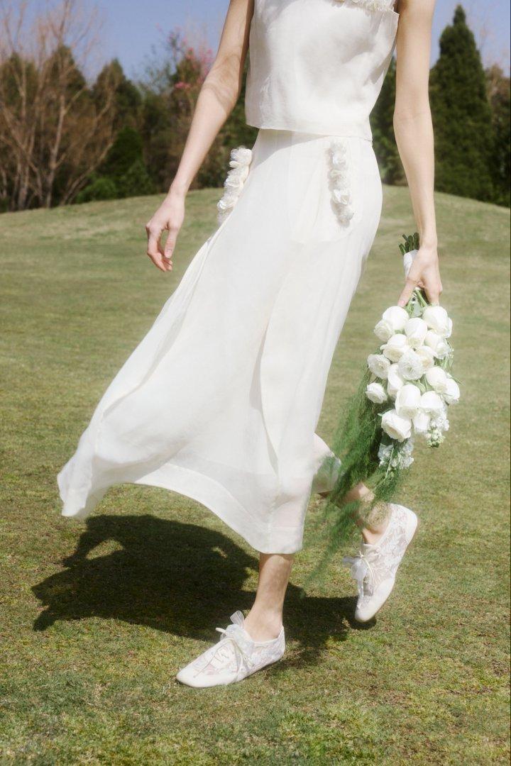 VIVAIA Women's Satin Square-Toe Ballet Sneakerina Sneakers, Adjustable Lace-Up Ballet Flats with 2 Laces,Wide Toe Box,Suede-Like Integrated Insole Machine Washable, Lightweight, Wedding flats, Wedding shoes Wide Feet Friendly Ballet Sneakers(Cristina)