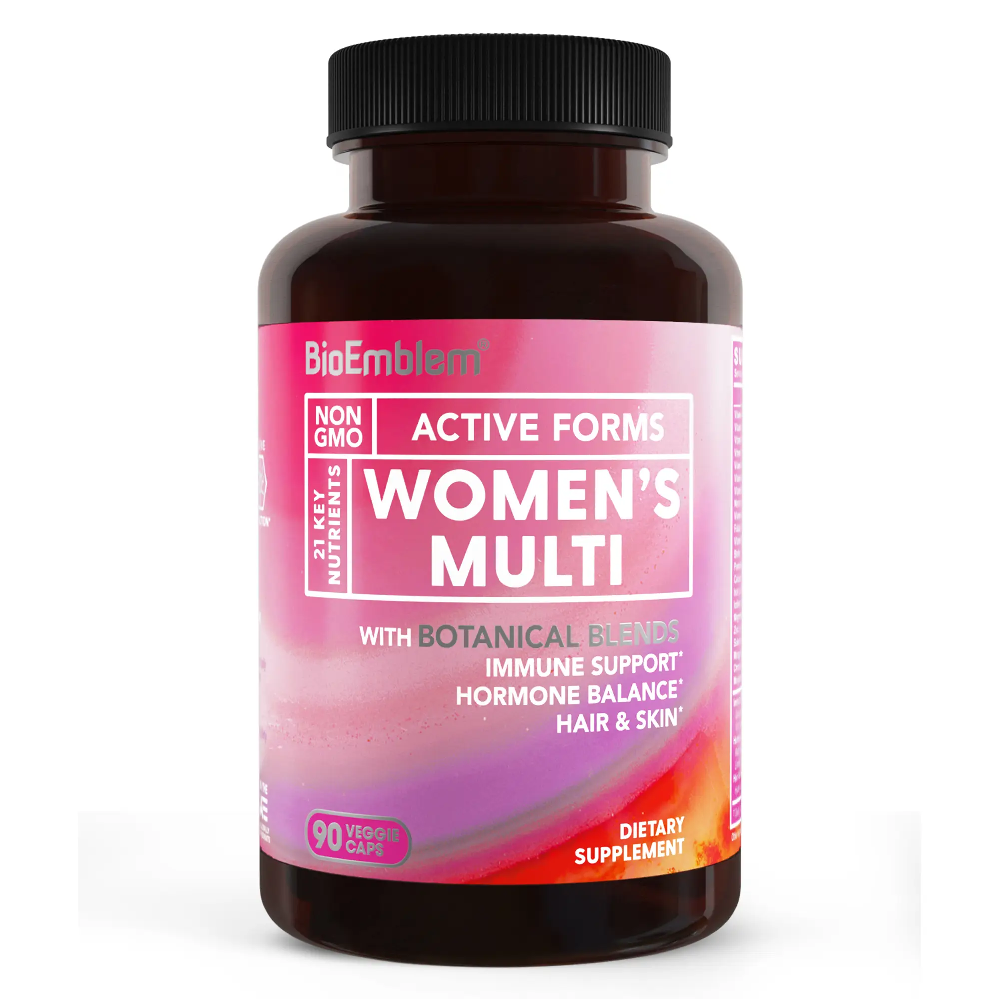 BioEmblem Women's Multivitamin - Complete Daily Multi for Immunity, Energy, Hair, Skin with Vitamin A, B12, B6, D3, Biotin, Iron, Magnesium, Collagen