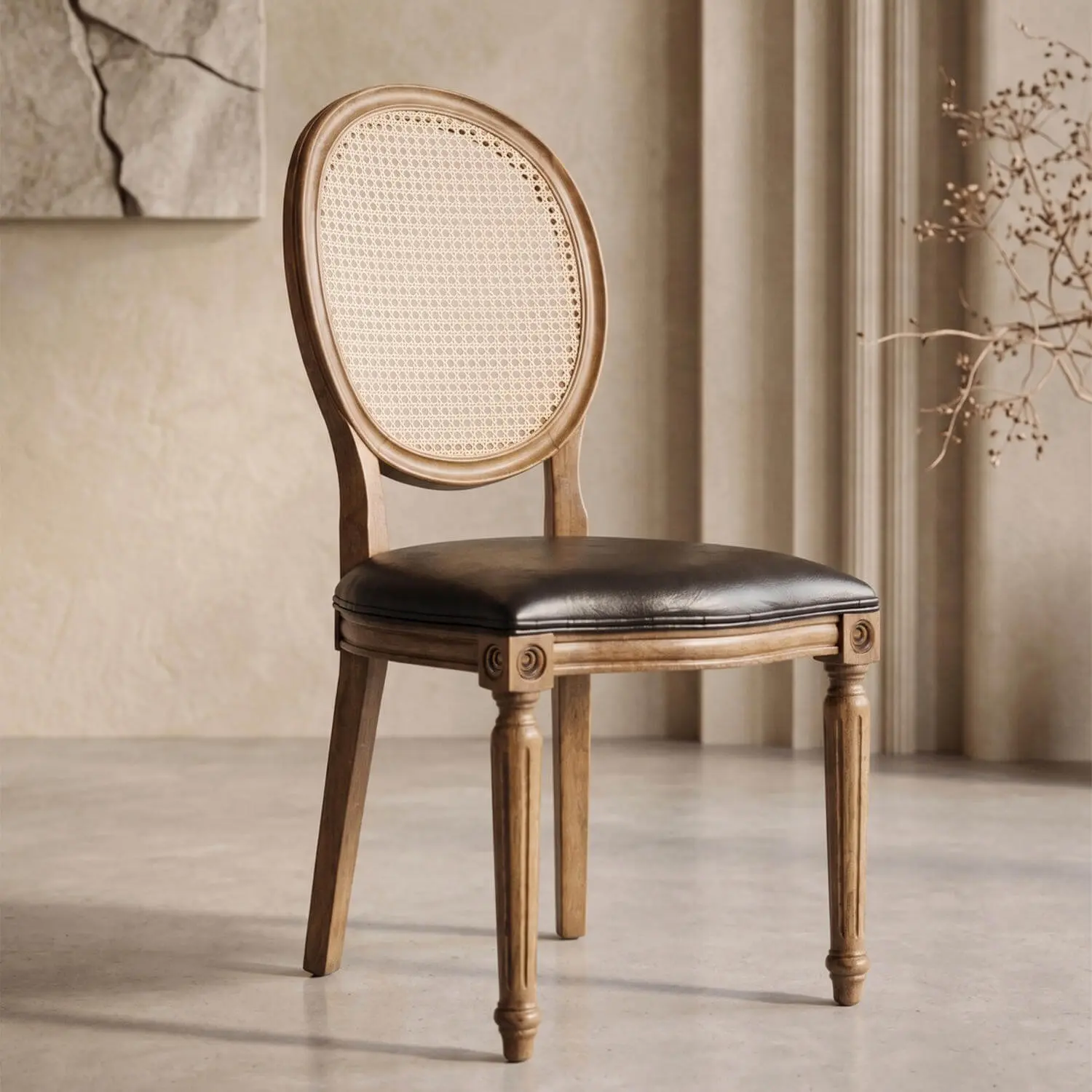 Modern Rustic Beechwood Dining Chair