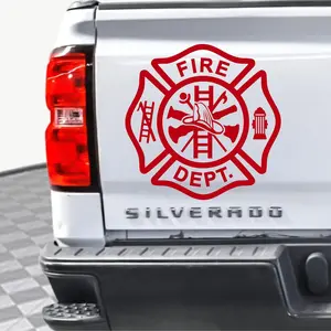 Fire Department Maltese Cross Decal – High-Quality Vinyl Firefighter Sticker | Thrilling Signs Decor Decorative Gift