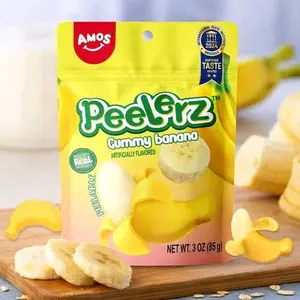 Peelerz Banana Gummies - 3D Peelable Soft Gummy, Sweet Banana Flavor, 62g Resealable Bag,