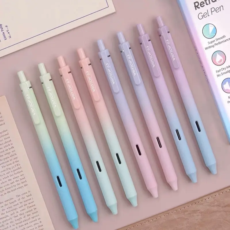 8pc 0.5mm black ink pen
