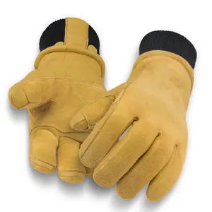 Deerskin Premium Leather Winter Gloves with 3M Thinsulate - Tan