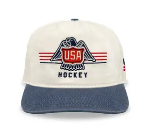 USA Hockey Vintage Logo Snapback: Cream