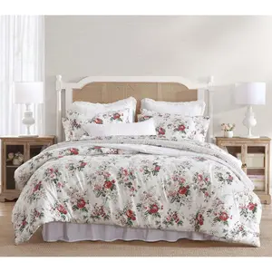 Laura Ashley Ashfield Red-Green Twin ComforterSham Set