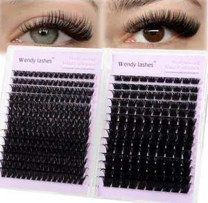 WENDY LASHES Lash Clusters 80D+100D Eyelash Clusters 462PCS Wispy Individual Lashes, 10-18MM D-curly Lash Extension DIY Cluster Eyelash Extensions for Beginners