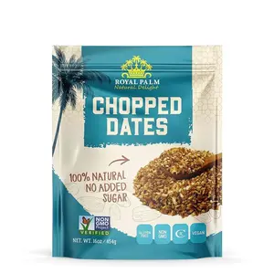 Royal Palm Chopped Dates | 16oz - 100% Natural & Pitted, Non-GMO, Kosher, No Added Sugar, Dried Fruit – Ideal for Baking, Cooking, & Snacking