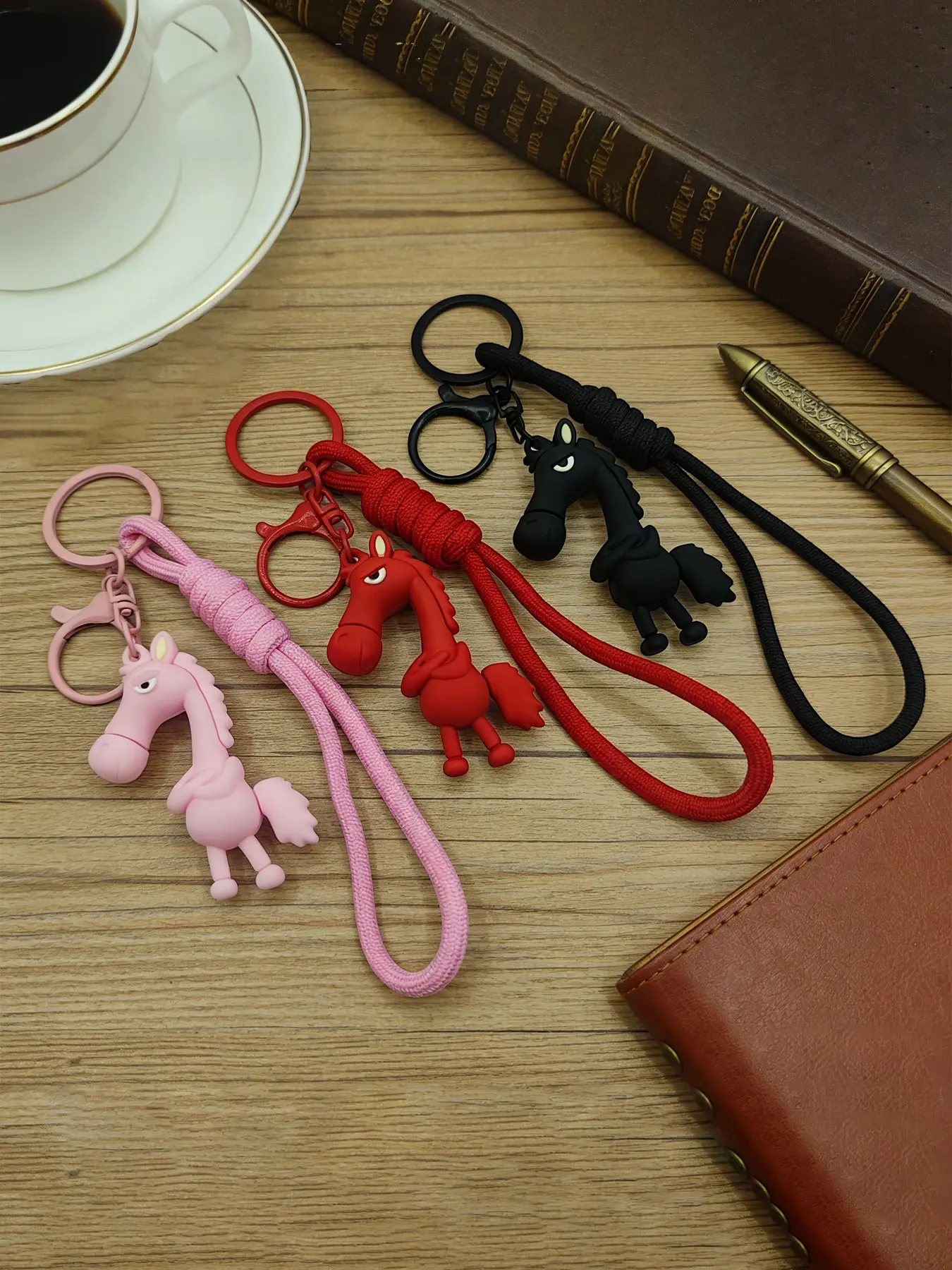 2026 Year of the Horse Mascot Keychain, Keychain Accessories, Keychain For Bags, Black Horse Pendant, Horse Bag Charms Decoration, Horse Year Keyring, Zodiac Horse Shaped Keychain, Amulet, New Year & Valentine's Day