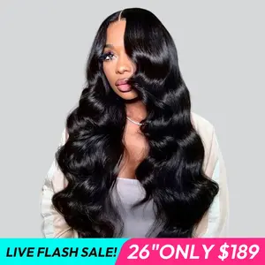 [LIVE SUPER DEAL] West Kiss Glueless Human Hair Wigs Body Wave 5x5 Lace Closure Wig Pre Cut Pre Plucked Human Hair For Women