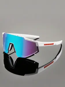 Unisex One-Piece Frame Sports Fashion Glasses, Running Cycling Bike Mountain Protection Eyewear, Stylish Protective Goggles, Bike Shades