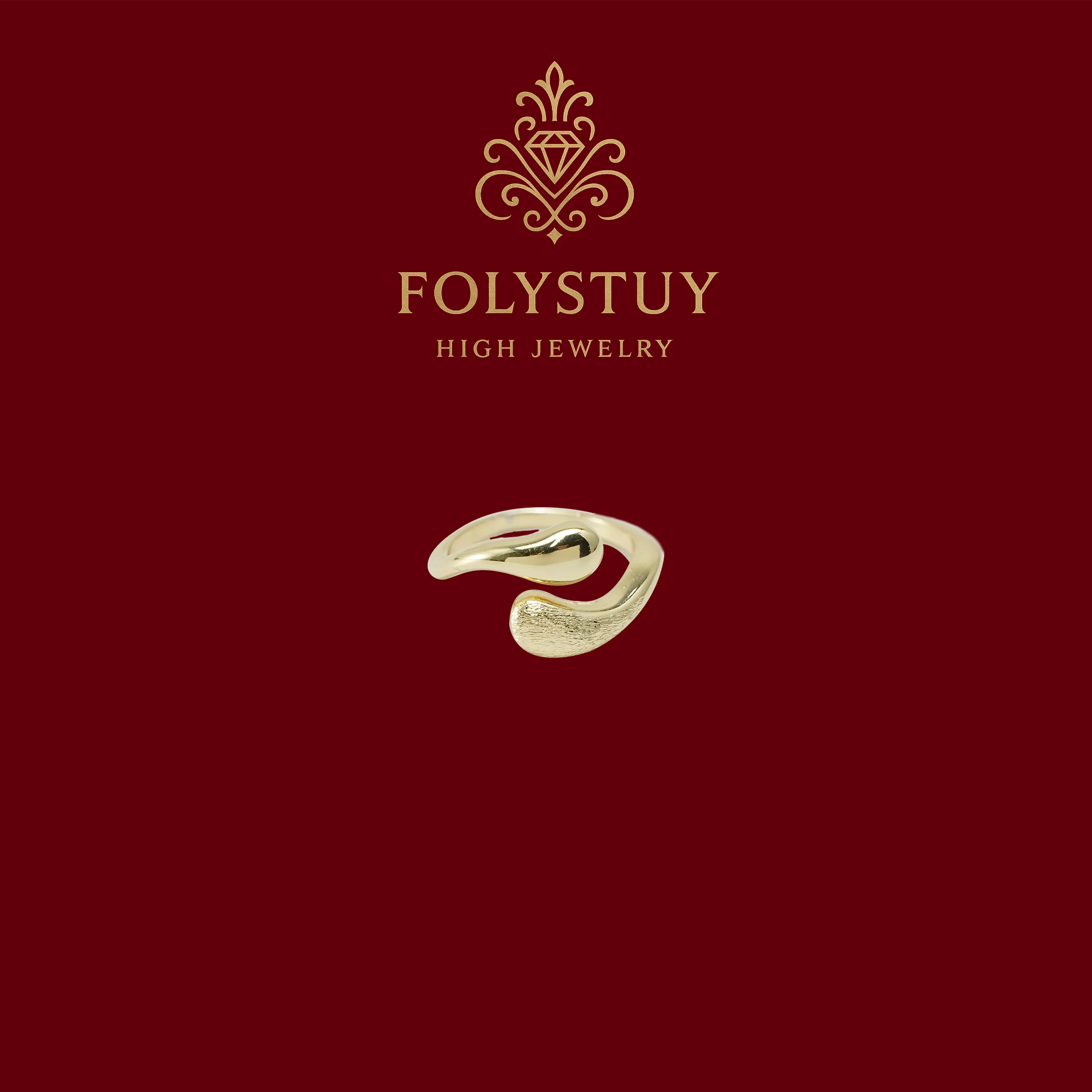 [FOLYSTUY(Z126)]Irregular circular open ring Unique Design