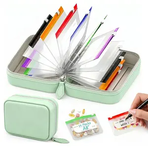 A8 Waterproof Weekly Pill Pouch Set, Large Travel Medicine Organizer With 14 Color-Coded Reusable Zipper Pill Storage Bags For Vitamins & Fish Oils, dealsforyou, summerwins