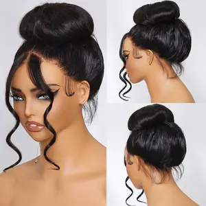 LIVE Only|200% Density UNice Invisible Strap 360 Full Lace Frontal Body Wave Human Hair Wig Natural Black Color
