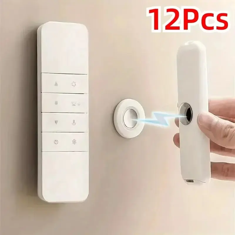 Magnetic Remote Control Holder, Remote Hook, Wall Mount Adhesive, Strong Hold TV Remote Holder, Ideal for Home & Office Use, Wall Mounted Organizer