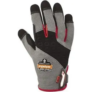 Ergodyne Size XL (10), ANSI Cut Lvl A4, Puncture Lvl 4, Abrasion Lvl 3, Armortex Cut Resistant Gloves Hook & Loop Cuff, Gray, Paired 17125