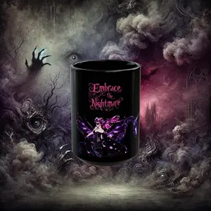 Embrace the Nightmare Fairytale of Fear Black Mug