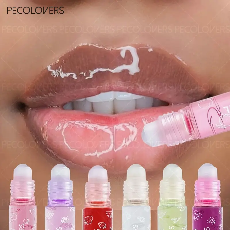 Roll-on Lip Oil Moisturizing Hydrating Lip Balm Liquid Nourishing Roll-on Lip Oil Colorless Transparent Fruit Avocado Lip Oil New Valentine's Day Gifts