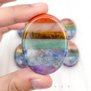 [Video Order]1 Count Crystal Worry Stones/Heart Worry stone bundle/Worry stone bundle/Material:Howlite,Rose quartz,Tiger eye,Black obsidian and so on