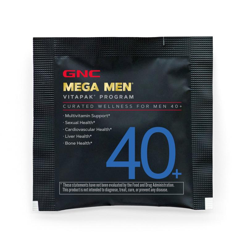 GNC 2-Pack Bundle: GNC Mega Men 40+ Vitapak Program (30 servings), Stress & Bone Support, 30 Count, Healthcare, Edible Dietary Supplement, Overall Wellness, Fitness, Jumpstart