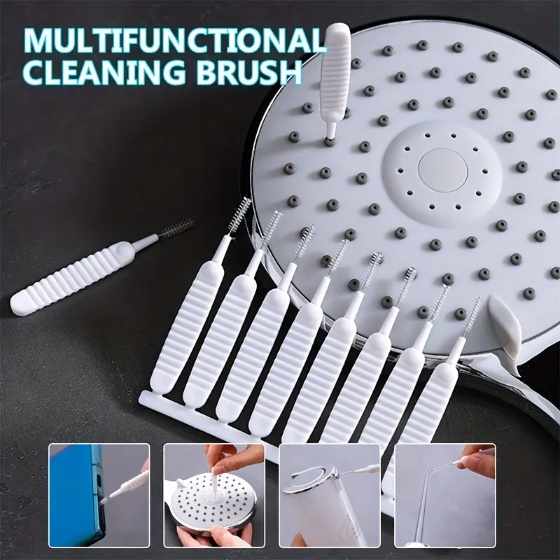 10pcs, Shower Hole Cleaning Brush, Faucet Small Brush, Cleaning Bathroom Lotus Flush, Household Cleaning Gadgets, Cleaning Supplies, Cleaning Tool, Apartment Essentials, College Dorm Essentials, Off To College, Ready For School