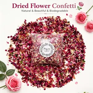 5/8/10pcs Natural Dried Rose Petals Confetti, Eco-friendly Degradable Flower Petals for Wedding Birthday Party Decoration