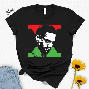 Unisex 220G 100% Cotton Malcolm X Inspired T-Shirt 2026 Summer Black History Month Tee