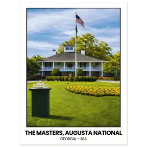 The Master's - Augusta National, Georgia Wall Art, Vintage Golf Print, Retro Man Cave Decor, Golfer Gift for Him