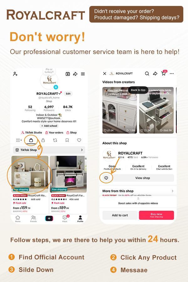 【Summervibes】RoyalCraft L 2-in-1 Makeup Vanity Desk & Office Desk, Multifunctional and Space-Saving Extendable Corner Table with Drawers, No Mirror, Dressing Table for Bedroom, Vanity Desk for Working, Studying, Drawing, Sewing, Nail Care (White, Beige)