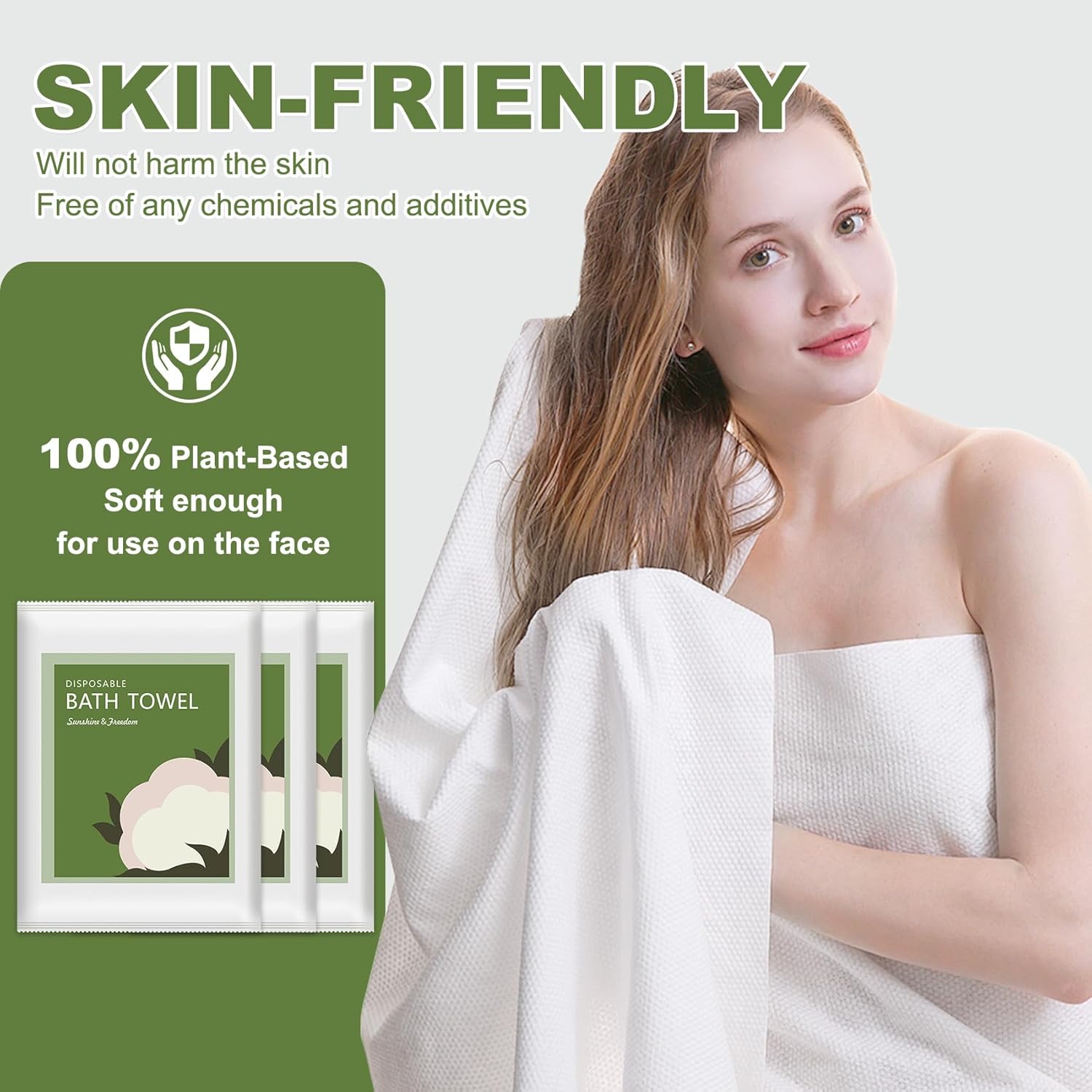 10 Pieces Of Disposable Bath Towel Are Thickened And Enlarged, Independently Packed For Business Trips, Resort Hotel Supplies, Bathroom And Bath Supplies, Size 70*140cm