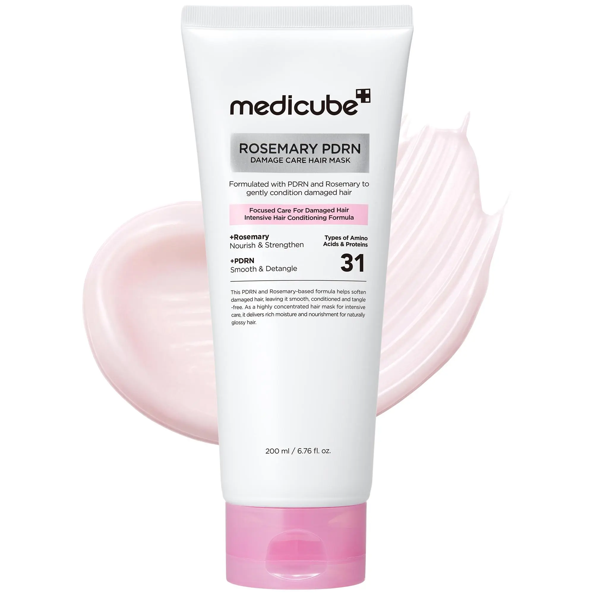 [NEW] [medicube] Rosemary PDRN Deep Damage Care Hair Mask | Intensive Bonding Care for Over-Damaged Hair | Liposome PDRN & 31 Proteins for Silky, Strong, Glossy Hair | Hair Care Product, 6.76 fl.oz