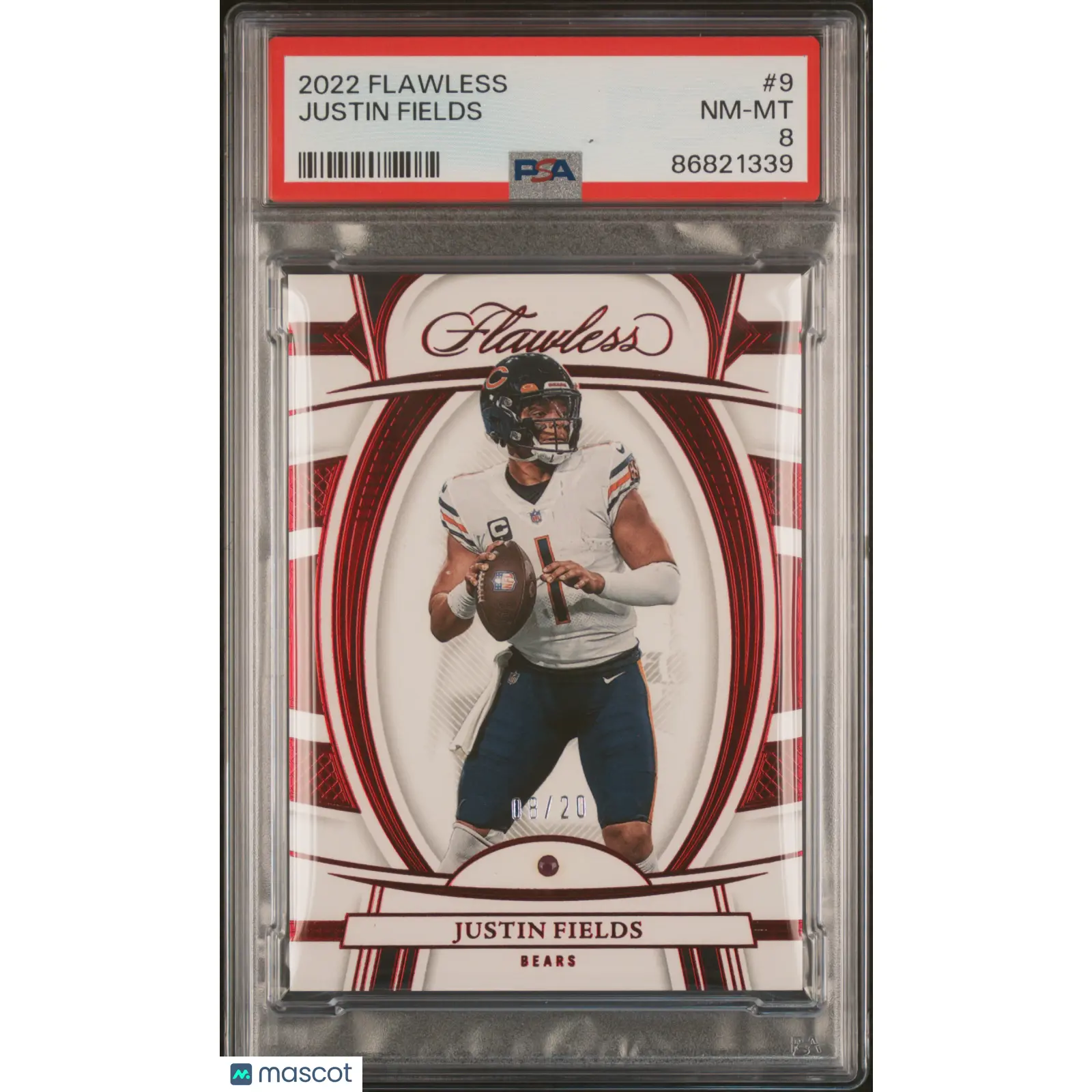 Justin Fields 2022 Panini Flawless #9 08/20 PSA 8