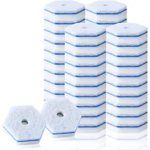 Disposable Bowl Wand Refills Compatible with Cloro x, Toilets Wand Refill 40 PCS, Disposable Sponge Bowl Heads for Bathroomfor and