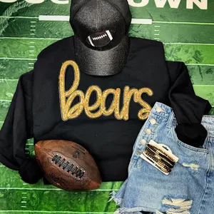 Bears Gold Sequin Patch