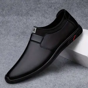 Brand Bdhjydb Men'S Black Loafers - Stylish Slip-On & Lace-Up Casual Shoes with Golden Buckle, Round Toe, and Rubber Sole for All-Season Wear, Versatile Loafers |   Sleek Shoe Design |   Rubber Sole Loafers