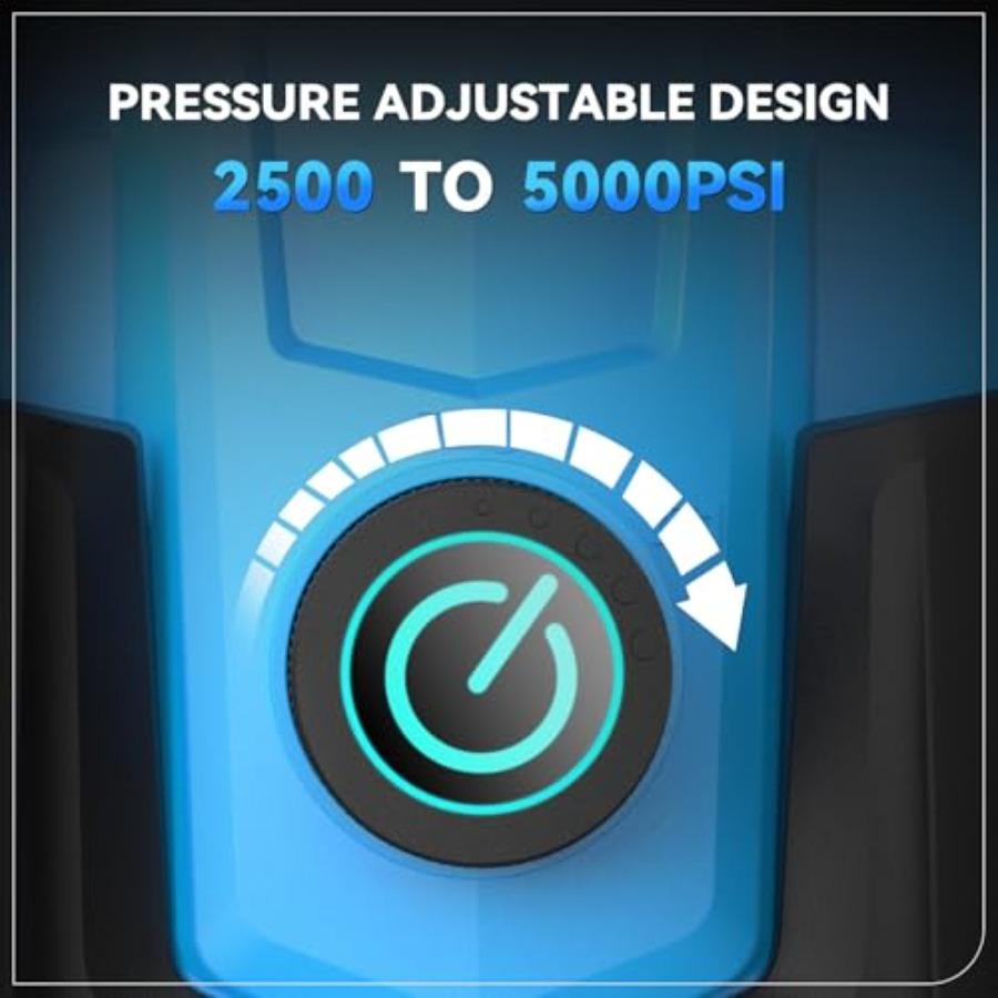 Electric Pressure Washer 5000 PSI 4.0 GPM Heavy Duty Power Washer with 4 Nozzles Foam Cannon 33FT Hose Reel and 500ml Soap Bott