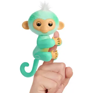 Interactive Baby Monkey Reacts to Touch – 70+ Sounds & Reactions – Ava (Teal)