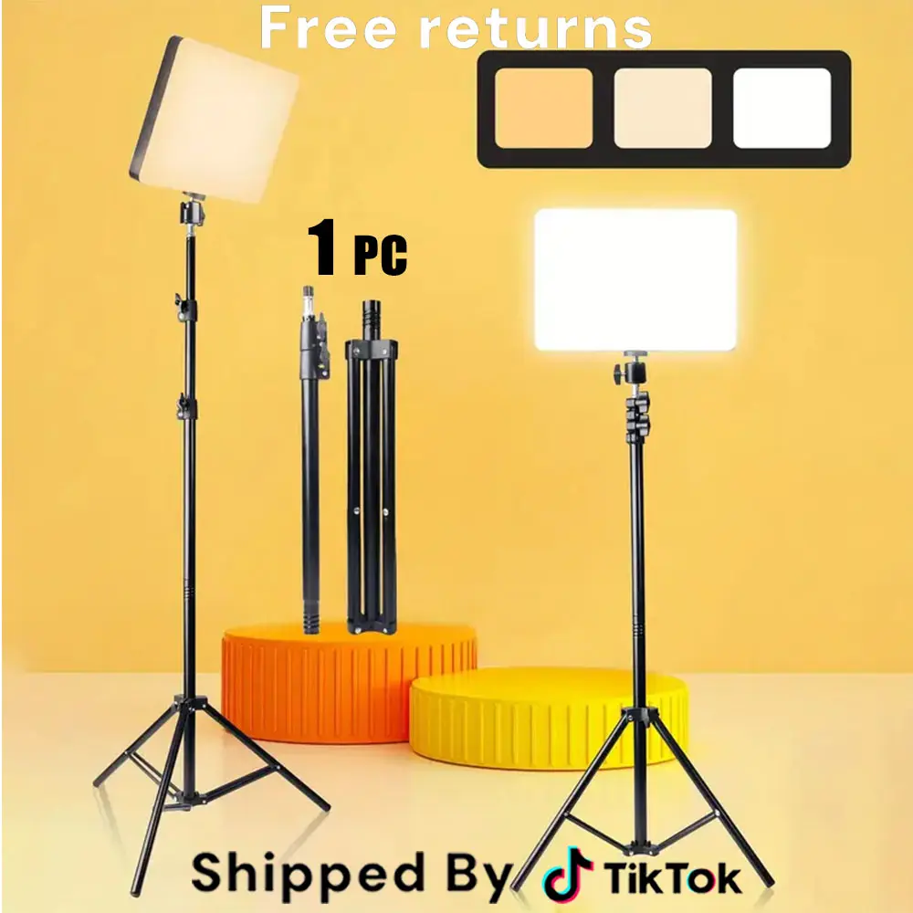 10" LED Video Light Kit with 63" Stand, Dimmable Studio Light for Live Streaming/YouTube/Vlogging#SummerWins#Fathersdaygift