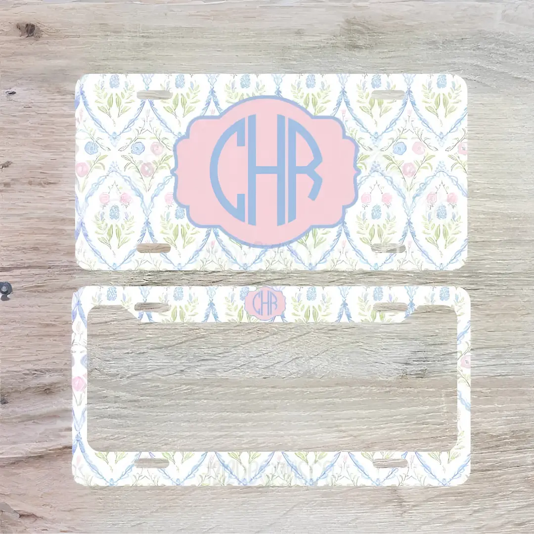 Front License Plate, Monogrammed License Plate Frame, Personalized Car Accessories, Gifts for Her, Truck Tags