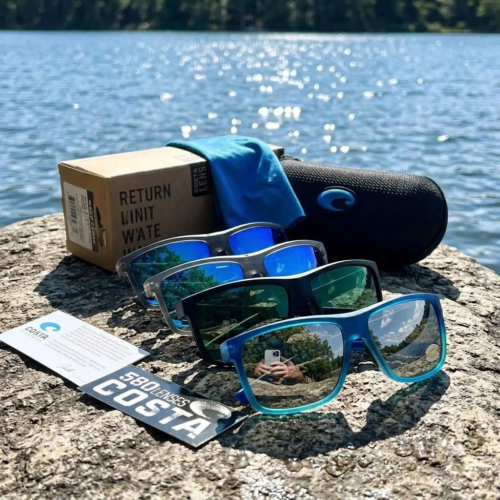 SPECIAL 2026 Costa Del Mar 580G Sunglasses Fantail Mens Polarized Sunglasses, UV Protection for Fishing, Boating & Beach