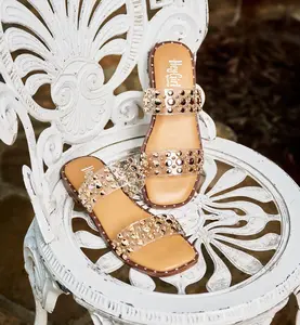 Corkys Magnet Clear Gold Sandals