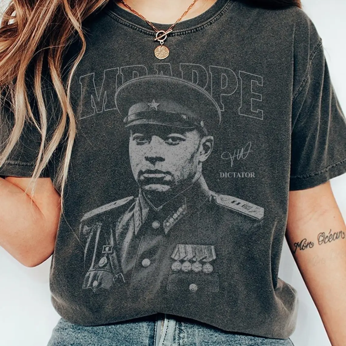 Kylian Mbappe Dictator Soccer Vintage Comfort Colors Shirt