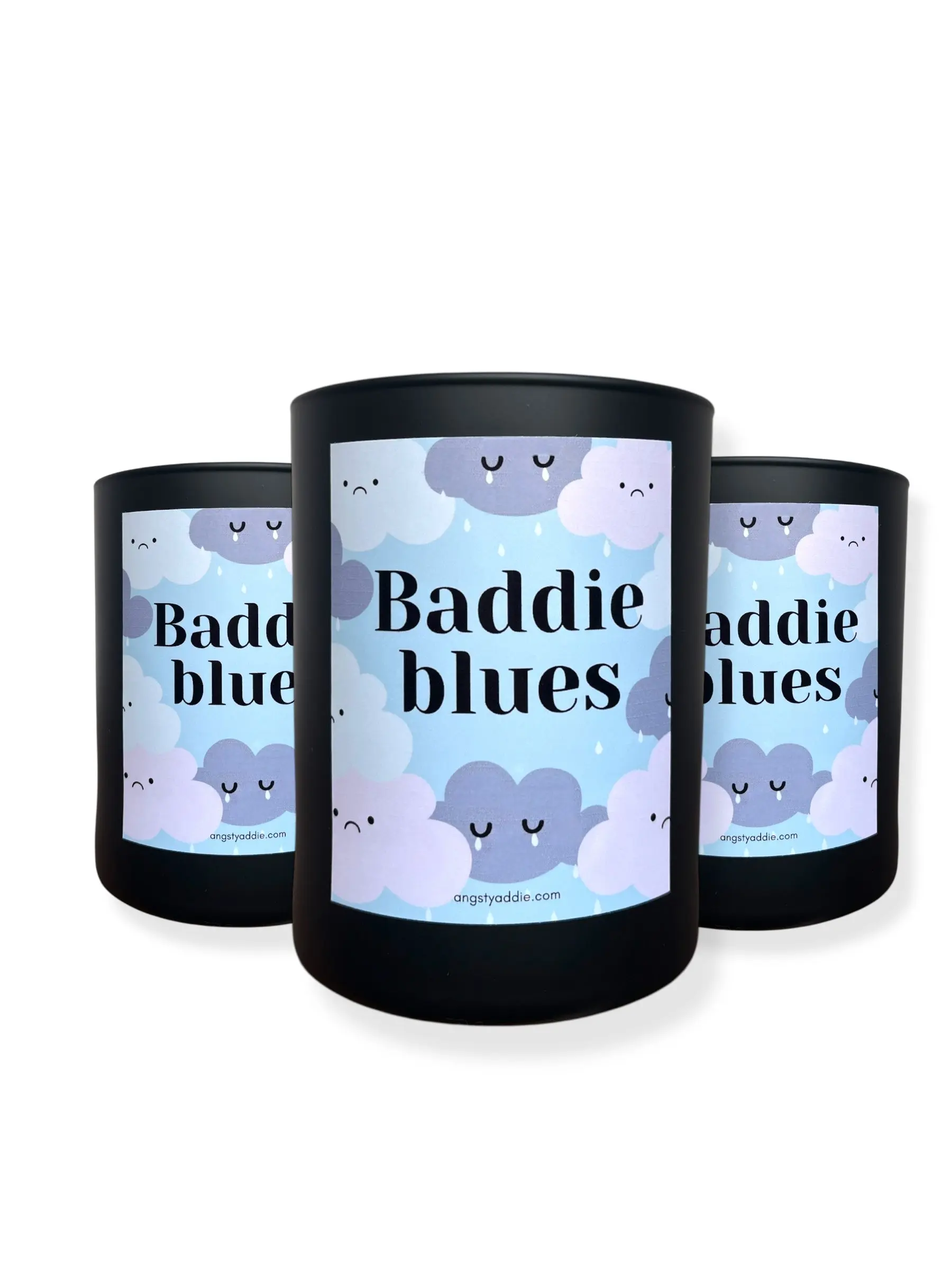 Vegan Wax Coconut-Scented Household Candle - Home Decor, Aroma Freshener, Self-Care Sidekick (Baddie Blues Scent)