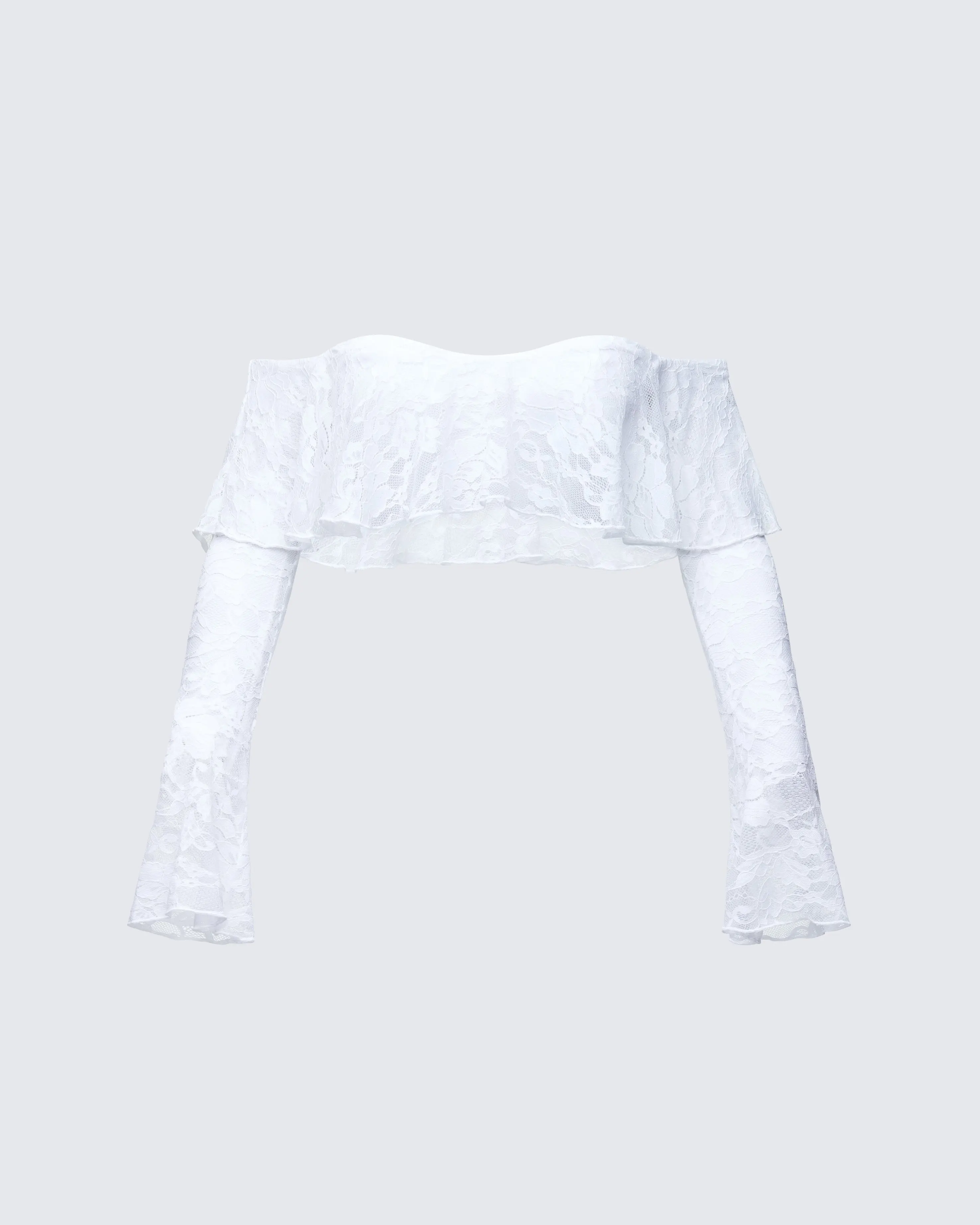 Fancy white ruffle top - TikTok Shop