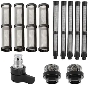 12-Piece Spray Gun Filter Set, Includes 2 Pump Filters + 4 Core Filters + 5 Nozzle Guns + 1 Flow Control Valve, Fits Graco Models, High Flow Nozzle, Spray Nozzles, Spray Nozzle Tips