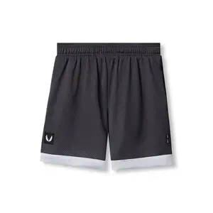 0795. SilverPlus™ Mesh Reversible Short - Raven/White