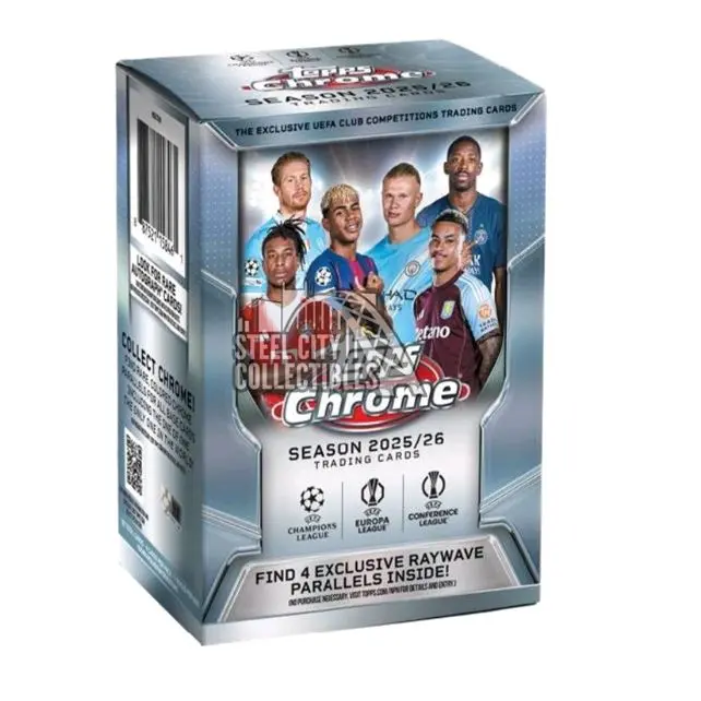 2025-26 Topps Chrome UEFA Club Competitions Soccer Blaster Box